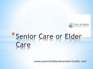 Senior Home Care & Elderly Care Services