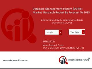 Database Management System (DBMS) Market 2017-2022 â€“ Sales Revenue, Grow Pricing and Industry Growth Analysis