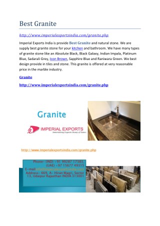 Best granite