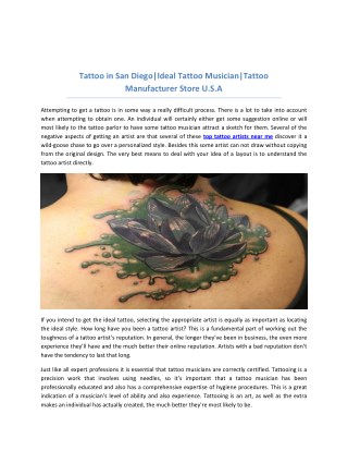 Tattoo Artist San Diego, California | Robot Tattoo Studio