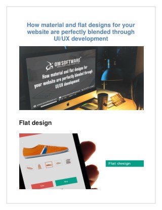 How material and flat designs for your website are perfectly blended through UI-UX development