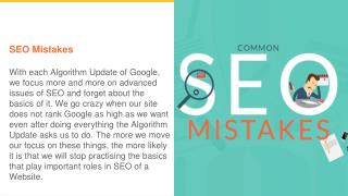 5 SEO Mistakes that are affecting your Websites's Ranking