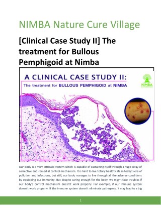 [Clinical Case Study II] The treatment for Bullous Pemphigoid at Nimba