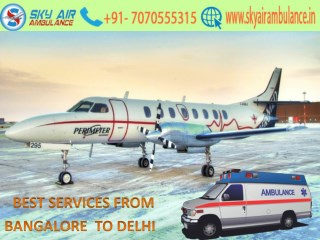 Full ICU Set Up by Sky Air Ambulance from Bangalore to Delhi