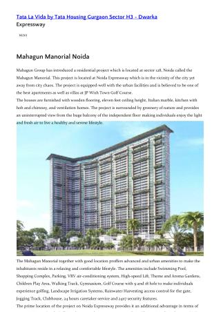Mahagun Manorial Payment Plan