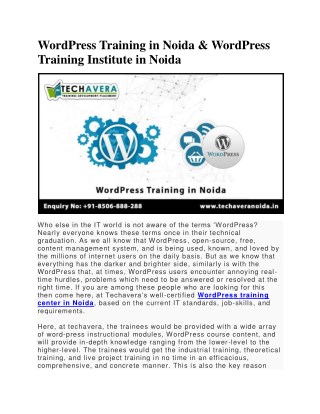 WordPress Training Institute in Noida