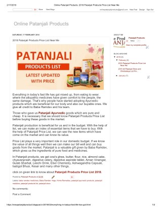 Online patanjali products 2018 patanjali products price list near me