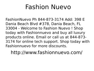FashionNuevo 398 E Dania Beach Blvd 378 Dania Beach FL 33003