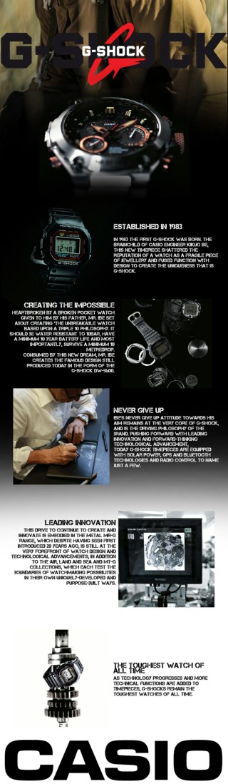 Casio G-Shock watches Infographic