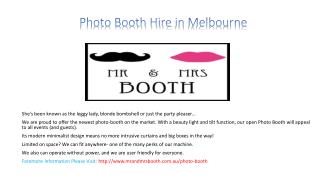 Photo Booth Hire in Melbourne