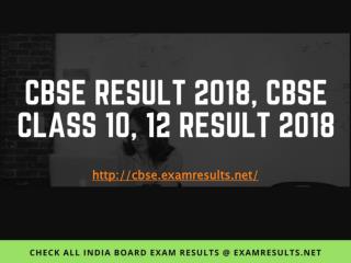 CBSE Result 2018, Central Board of Secondary Education (CBSE) CBSE Class 10, Class 12 Results 2018