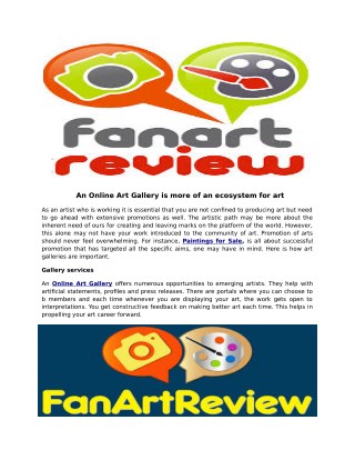 http://www.authorstream.com/Presentation/fanartreview-3378657-online-art-gallery-ecosystem/