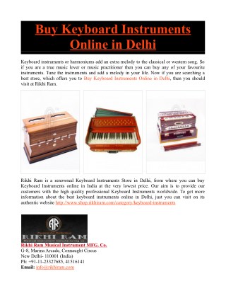 Buy Keyboard Instruments Online in Delhi