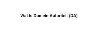 Wat is domein autoriteit?