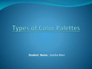 Types of Color Palettes