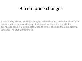 bitcoin price changes
