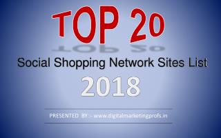 Top 20 Free High DA Social Shopping Network Sites list 2018