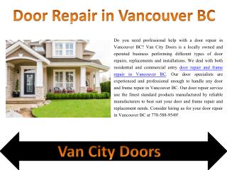 Door repair in Vancouver BC