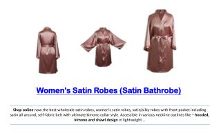 Women's Satin Robes (Satin Bathrobe)