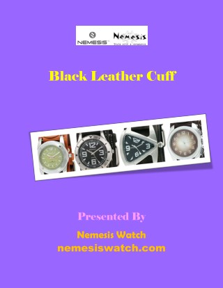 Black leather cuff