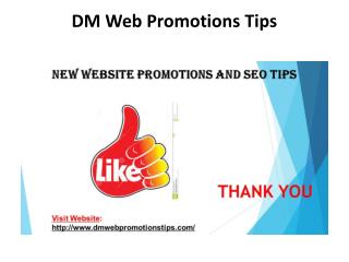 Launching Your New Website Promotion in 2018 | DM Web Promotions Tips