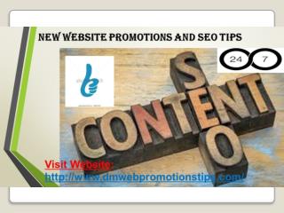 Promote Your New Website | DM Web Promotions Tips