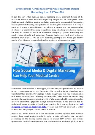 Create Brand Awareness of your Business with Digital Marketing from ARTWebNet