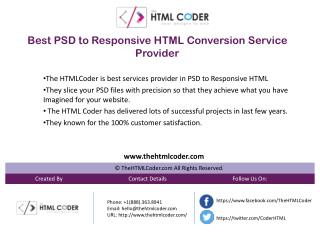 PSD to Responsive HTML Conversion Services