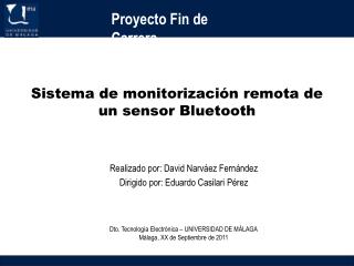 Sistema de monitorización remota de un sensor Bluetooth