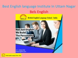 Best English language Institute In Uttam Nagar