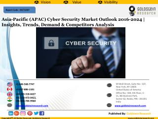 Asia-Pacific (APAC) Cyber Security Market Outlook 2016-2024 | Insights, Trends, Demand & Competitors Analysis