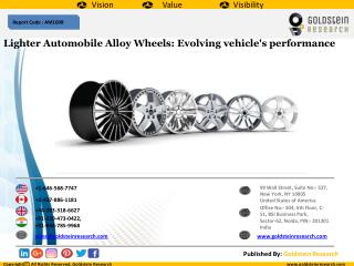 Lighter Automobile Alloy Wheels: Evolving vehicle's performance