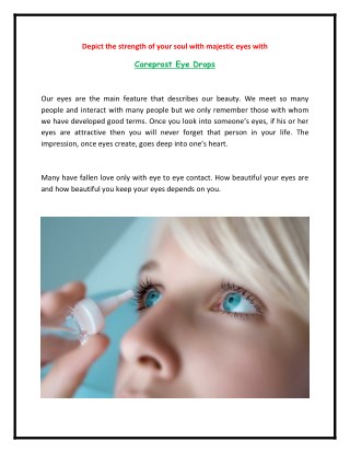 Improve your Eyelash Length with help of Careprost Eye Drops