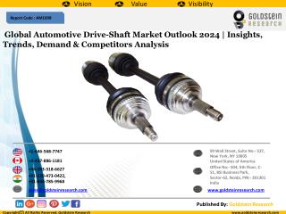 Global Automotive Drive-Shaft Market Outlook 2024 | Insights, Trends, Demand & Competitors Analysis