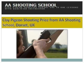 Clay pigeon shooting prices from AA Shooting School, UK