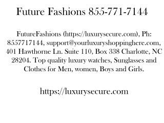 FutureFashions 855-771-7144