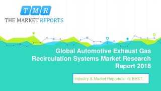 Global Automotive Exhaust Gas Recirculation Systems Industry Analysis, Size, Market share, Growth, Trend and Forecast t