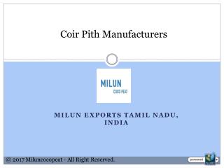 Coir Pith Manufacturers