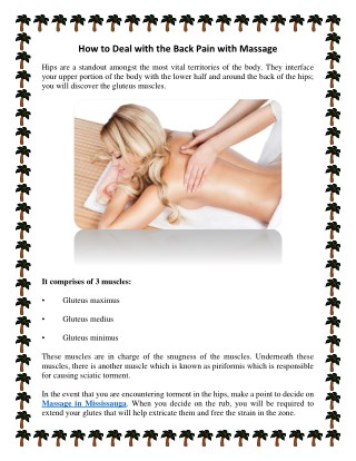 How to Deal with the Back Pain with Massage