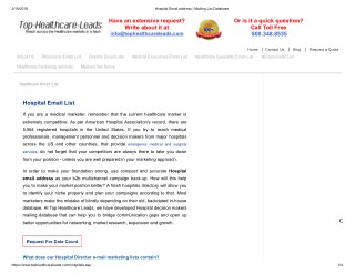 Hospitals Email Addresses - Top Healthcare Leads