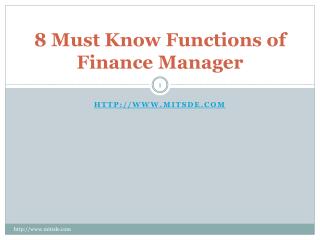 8 must know functions of finance manager distacne mba in finance - mitsde