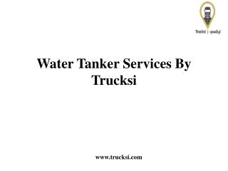 Water Tank Services By Trucksi In Saudi Arabia