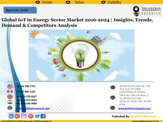 Global IoT in Energy Sector Market 2016-2024 | Insights, Trends, Demand & Competitors Analysis