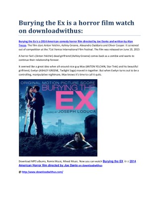 Burying the Ex is a horror film watch on downloadwithus: