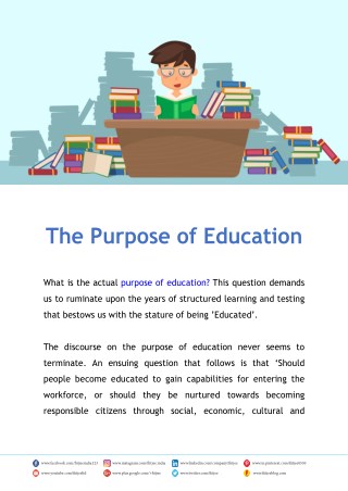 The Purpose of Education
