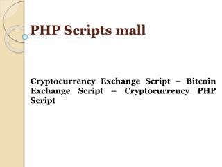 Cryptocurrency Exchange Script â€“ Bitcoin Exchange Script