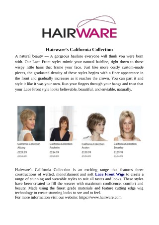 Hairware's California Collection