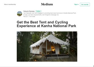 Get the Best Tent and Cycling Experience at Kanha National Park