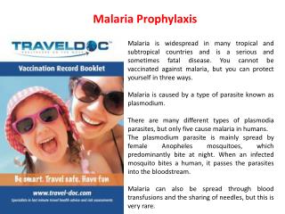 Malaria Prophylaxis