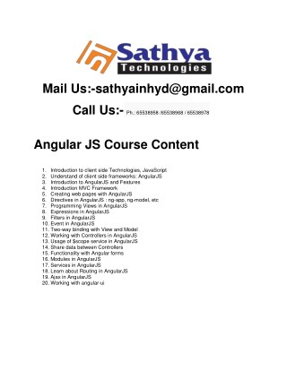 Angular 5 online training in Hyderabad